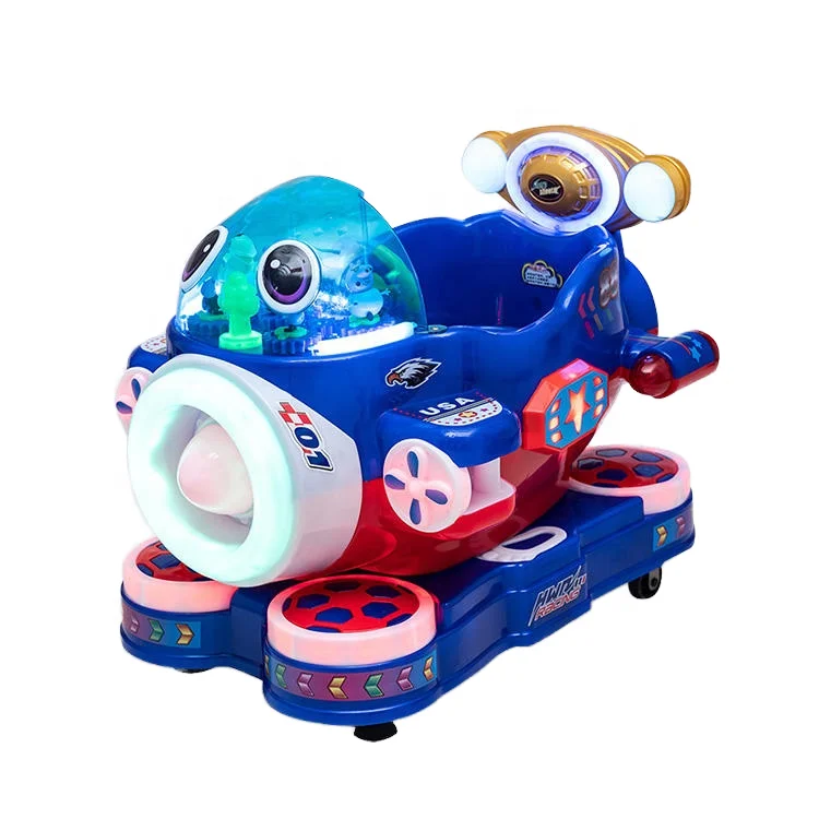Coin-Operated Electric Plastic Music Swing Machine Super Happy Swinging Astronaut Amusement Rides for Children 1 Year Warranty