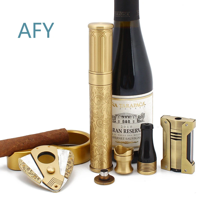 Premium Multi Function Cigar Accessories Set with Lighter and Ashtray for Professional Office Use