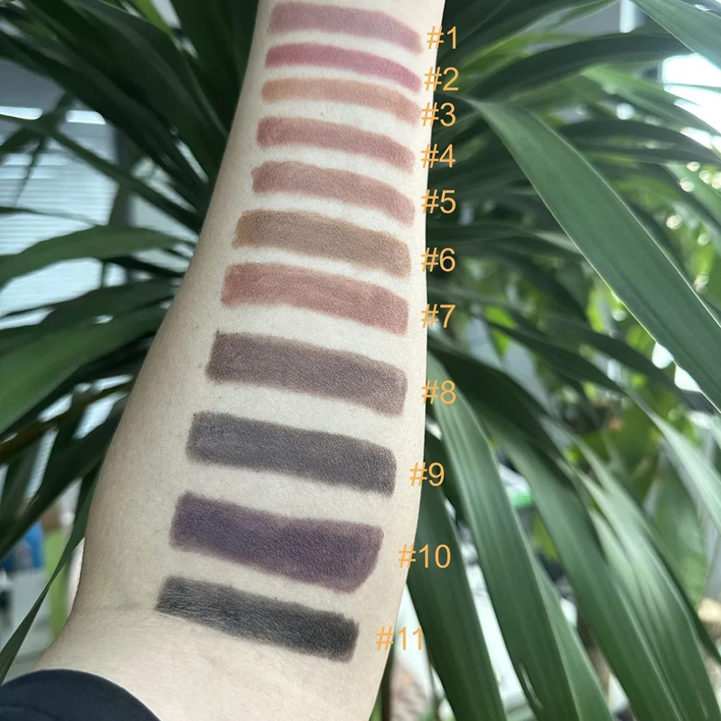 Etichetta privata Logo personalizzato Rossetto in velluto opaco vegano Trucco a lunga durata Senza trasferimento Matita per labbra altamente pigmentata a prova di sbavature