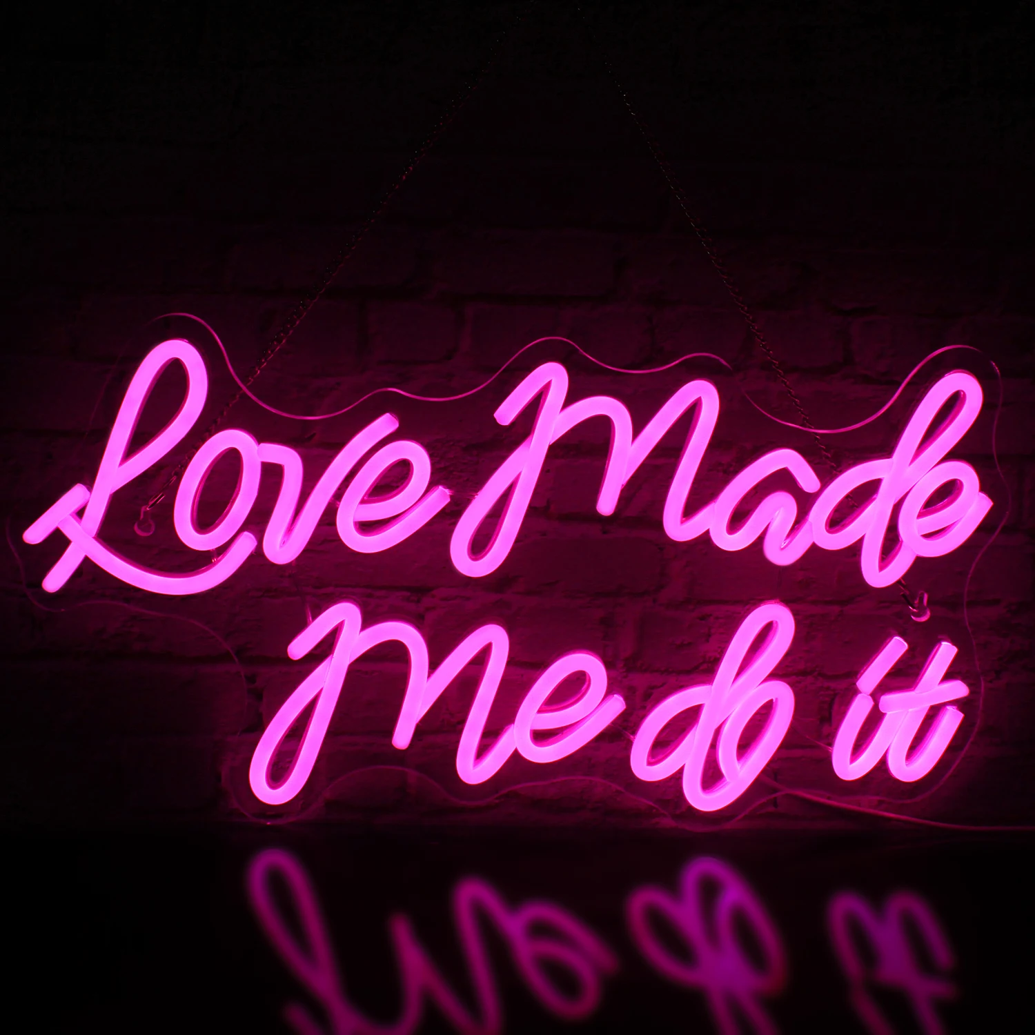 Ineonlife Love Made Me Do It Neon Sign LED Light Bar Club Hotel Cafe Bedroom AesthetiRoom Wedding Birthday Party Wall Decor Gift