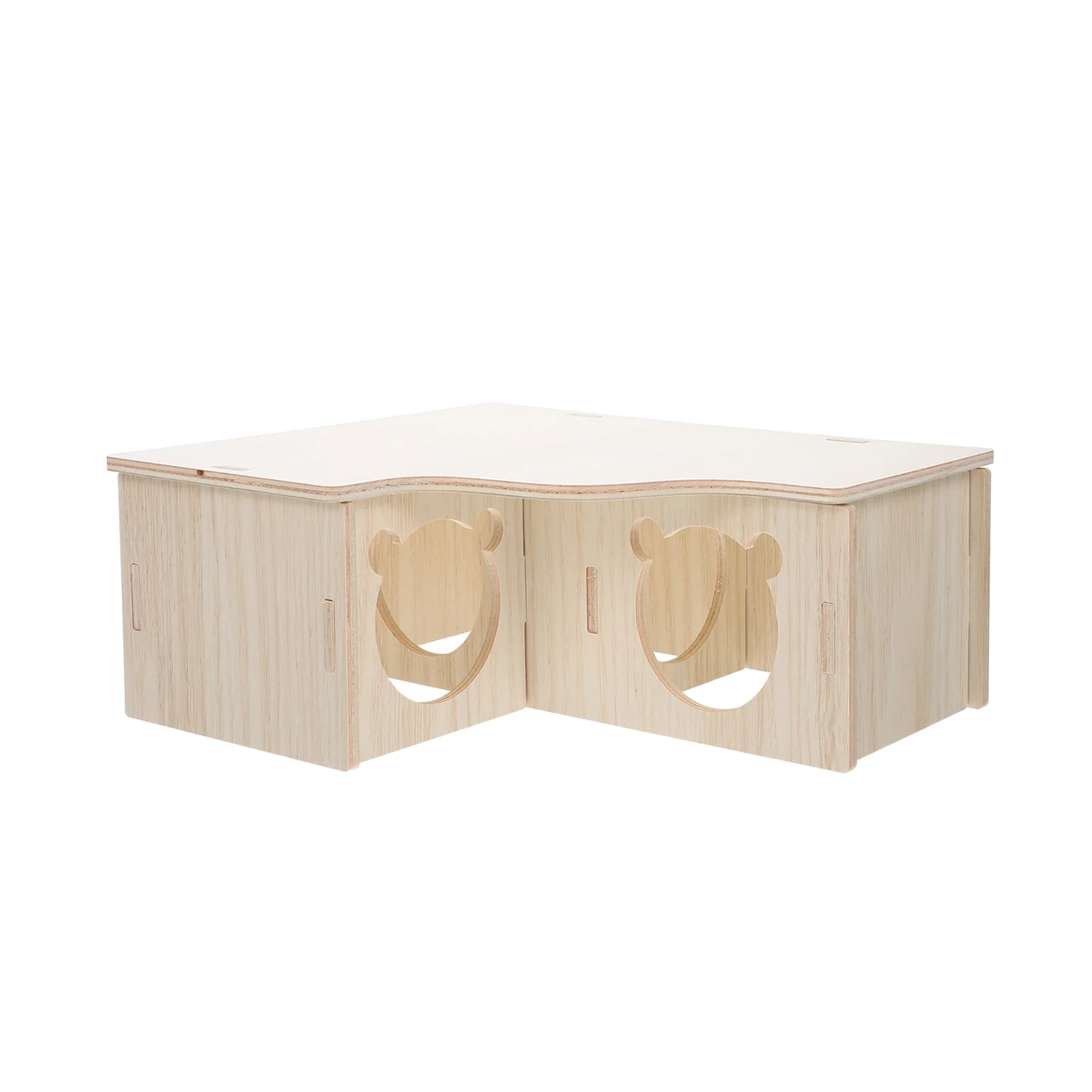 

Hamster House Decorative Pet Nest Hiding Climb Wooden Guinea Pig Plaything Place Bite- Mouse Hide Habitat