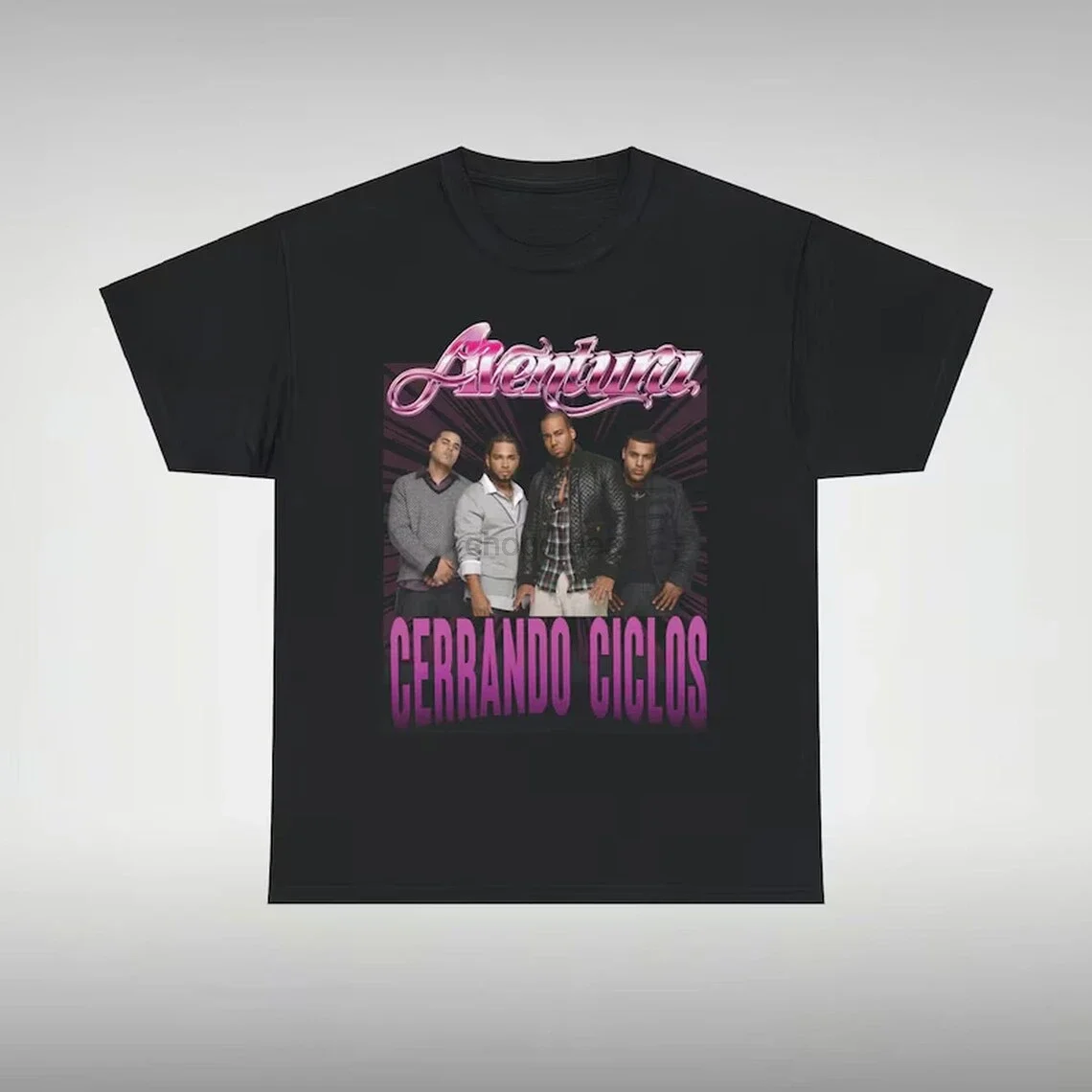 2024 Aventura Tour Concert T-Shirt Cerrando Ciclos Pink Merch Bachata Romeo Santos Unisex Heavy Cotton Tee