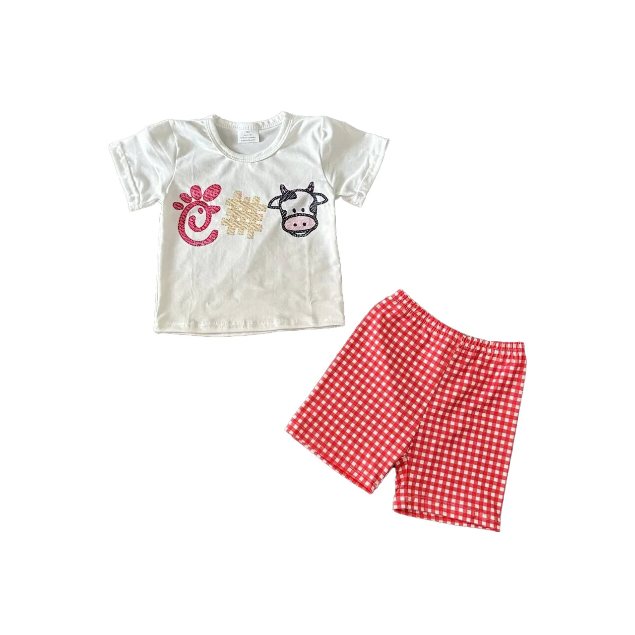 New kids animal outfits chick cow print girl boys boutique set baby romper girls dresses