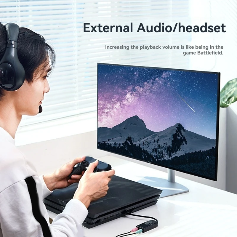 Sound Card USB Audio Interface External 3.5Mm Microphone Audio Adapter Soundcard For PC Headphone USB Sound Adapter