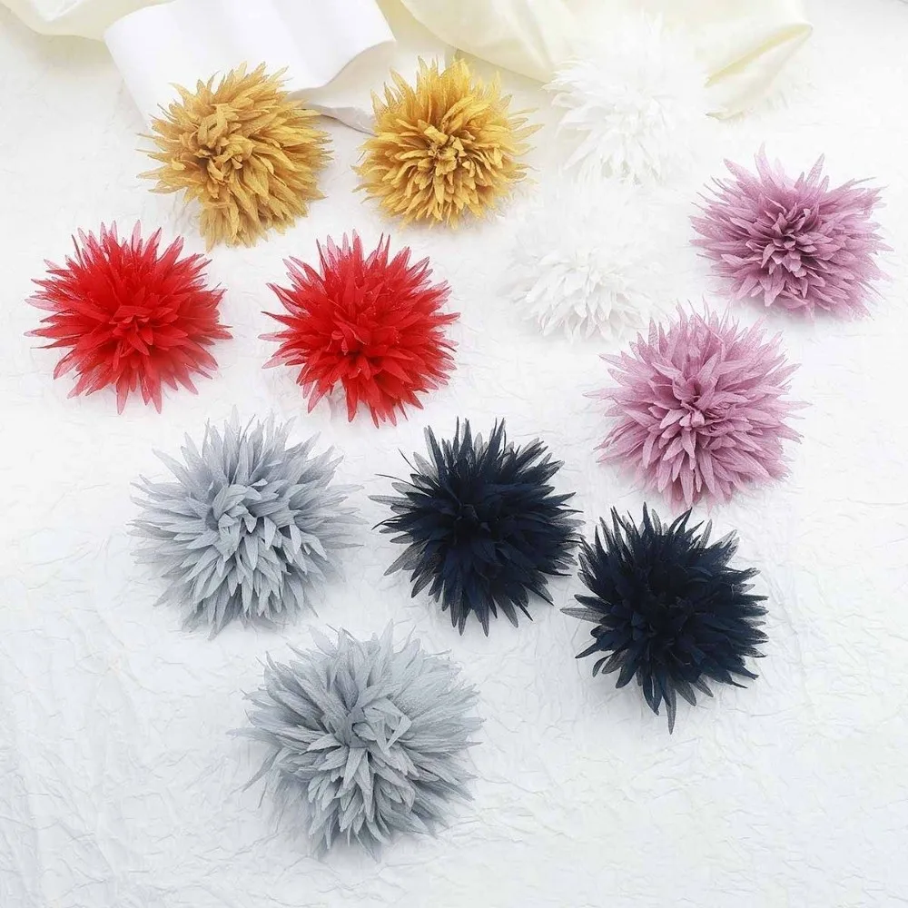 New Big Flower Design Fabric Earrings Casual Stud Type Large Flower Earrings Lightweight Fashion Ear Jewelry Vacation Outing