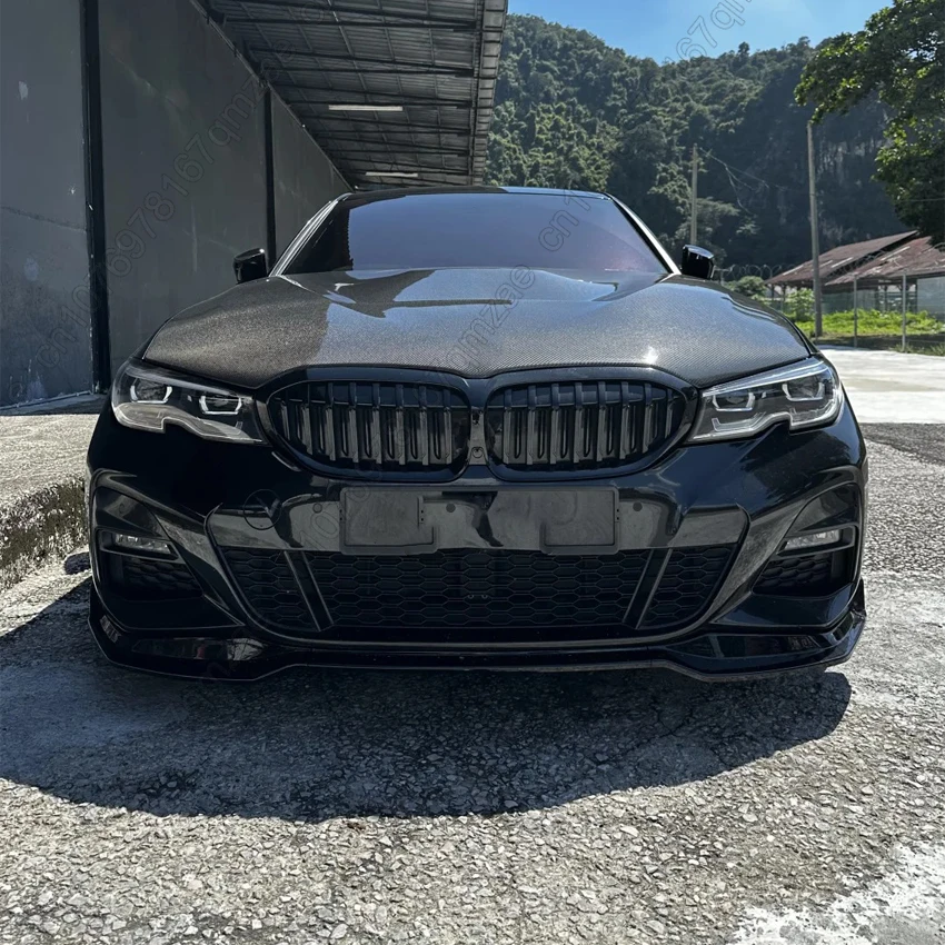 Front Bumper Lip Chin Splitter For BMW 3 Series G20 G21 M-Pack 320i 330i M340i XDrive 2019-2022 Tuning Spoiler Trim Styling Kits