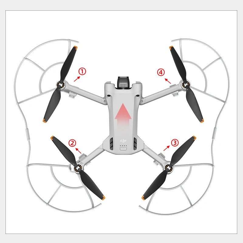 Support d'hélice pliable pour train d'atterrissage, garde d'hélice, accessoires de importateur DJI Mini 3 Pro, couvercle d'hélice sphérique, pièces 3 en 1