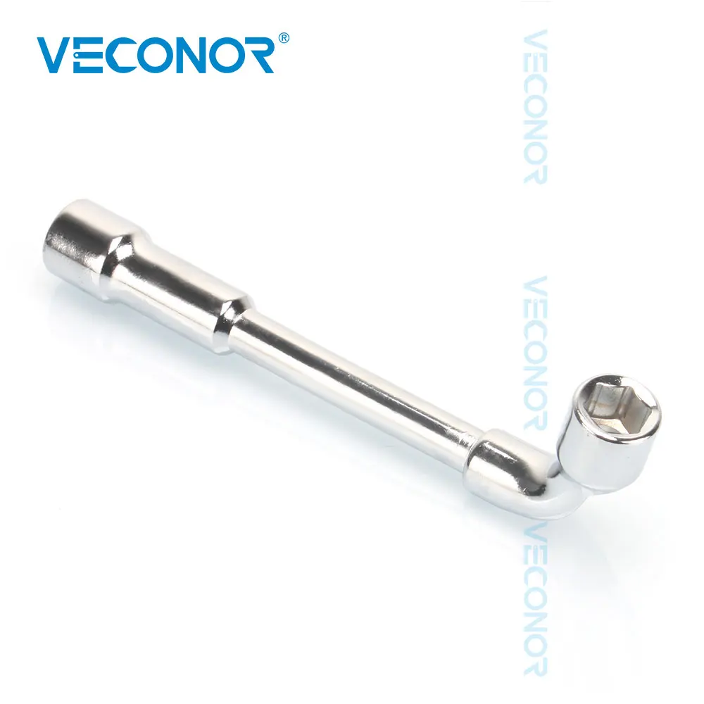 13mm L Type Angled Socket Wrench Spanner With Thru Hole, Chome Vanadium