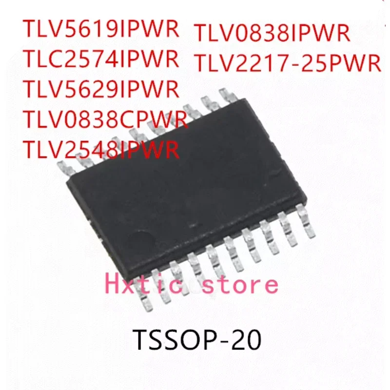 10 Buah TLV5619IPWR TLC2574IPWR TLV5629IPWR TLV0838CPWR TLV2548IPWR TLV0838IPWR TLV2217-25PWR TSSOP-20
