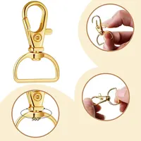 5/10/20PCS Swivel Clasps Lanyard Snap Hooks Key Chain Clip Hook Metal Lobster Claw Clasp for Keychain Sewing Jewelry DIY Crafts 5