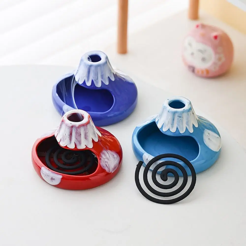

Volcanic Shape Mosquito Incense Rack Anti Scalding Portable Mosquito Coil Holder Ceramic Sandalwood Incense Burner