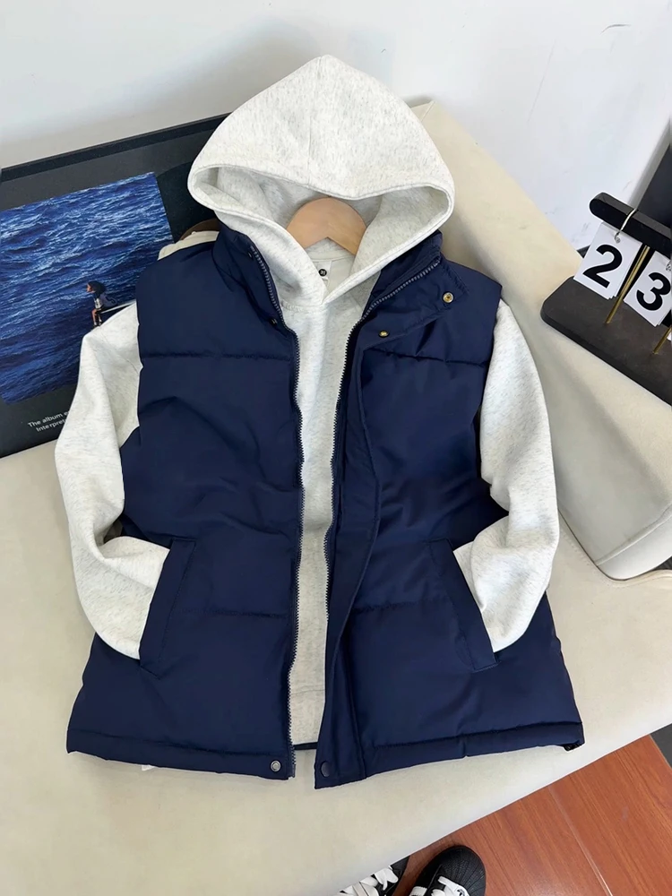 

Teenage Boys' down Vest Loose Fit Polyester Fiber Thin Model American Workwear Jaet Outerwear No-Sve Layering Sle