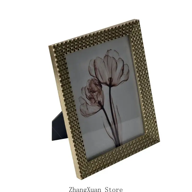 Antikgold-Dekorrahmen für Fotos und Kunstdrucke mit strukturiertem Harzdesign für elegante Wohnzimmer-Dekorationen 3XUF – Detail 3