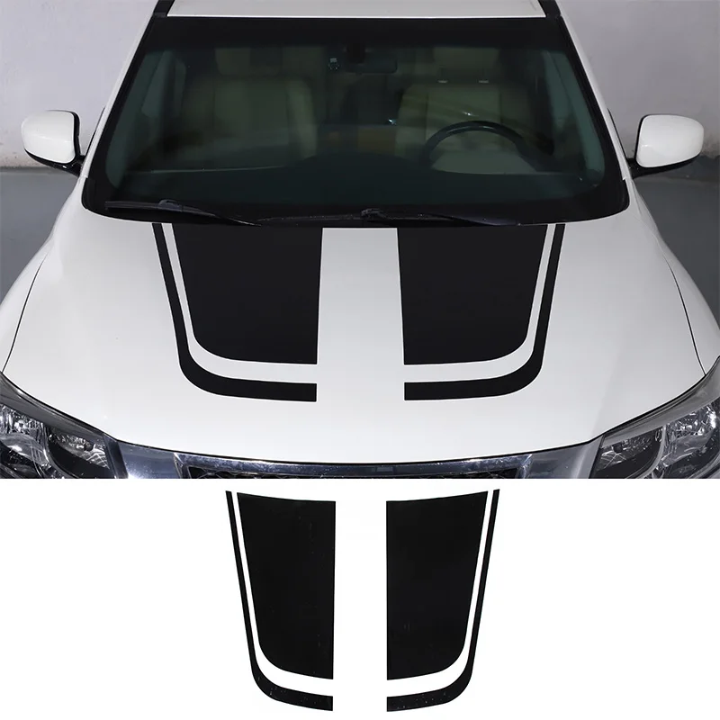 

Car Hood Decal PVC Black Bonnet Sticker for Nissan Pathfinder 2013-2018 Car Sticker Accessories Parts