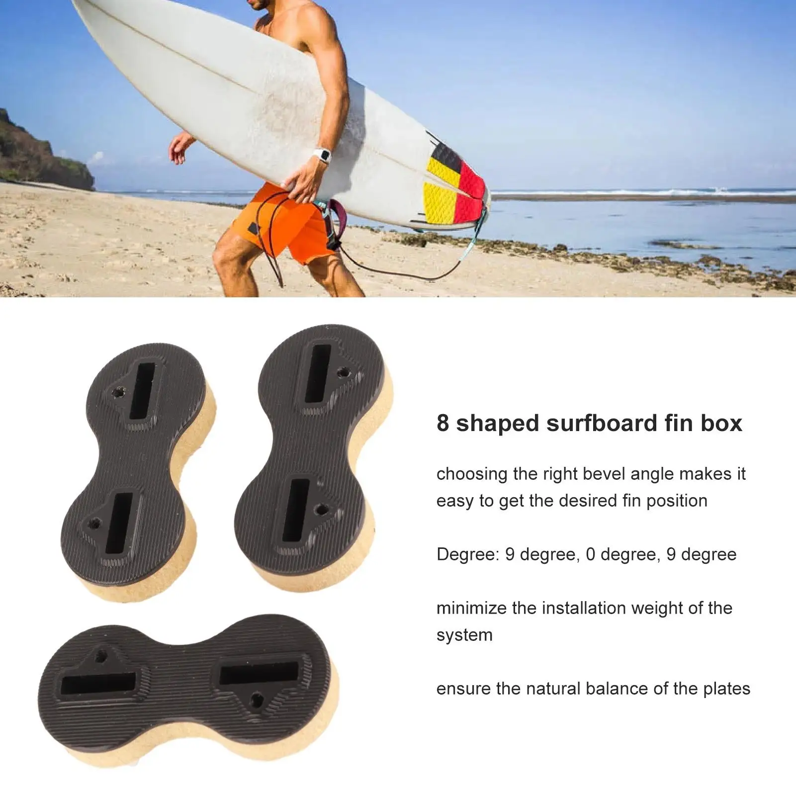 PVC Side Surfboard Fins Fin Box for Enhanced for surfing Performance