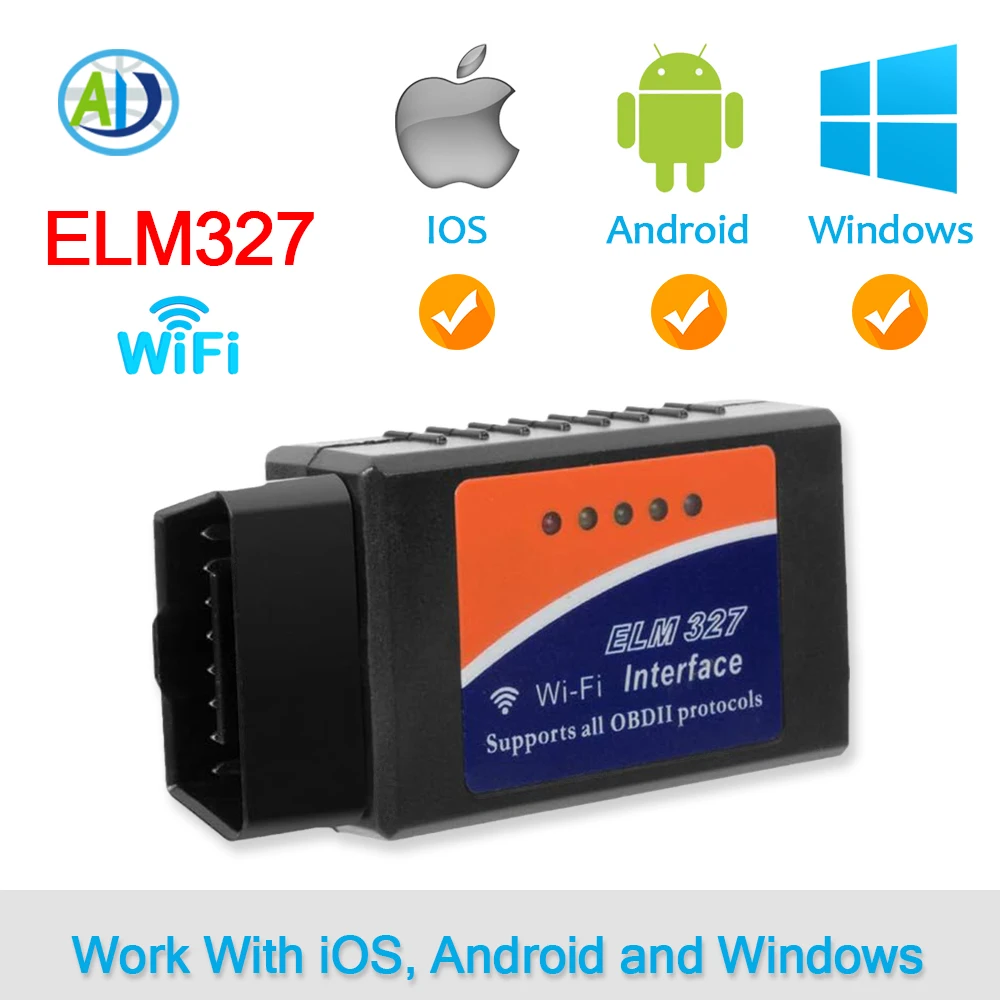 

ELM327 WiFi V2.1 OBD2 Code Reader Scanner OBDII ELM327 Interface Diagnostic Tools For Android/IOS/Windows for Torque Car Scanner