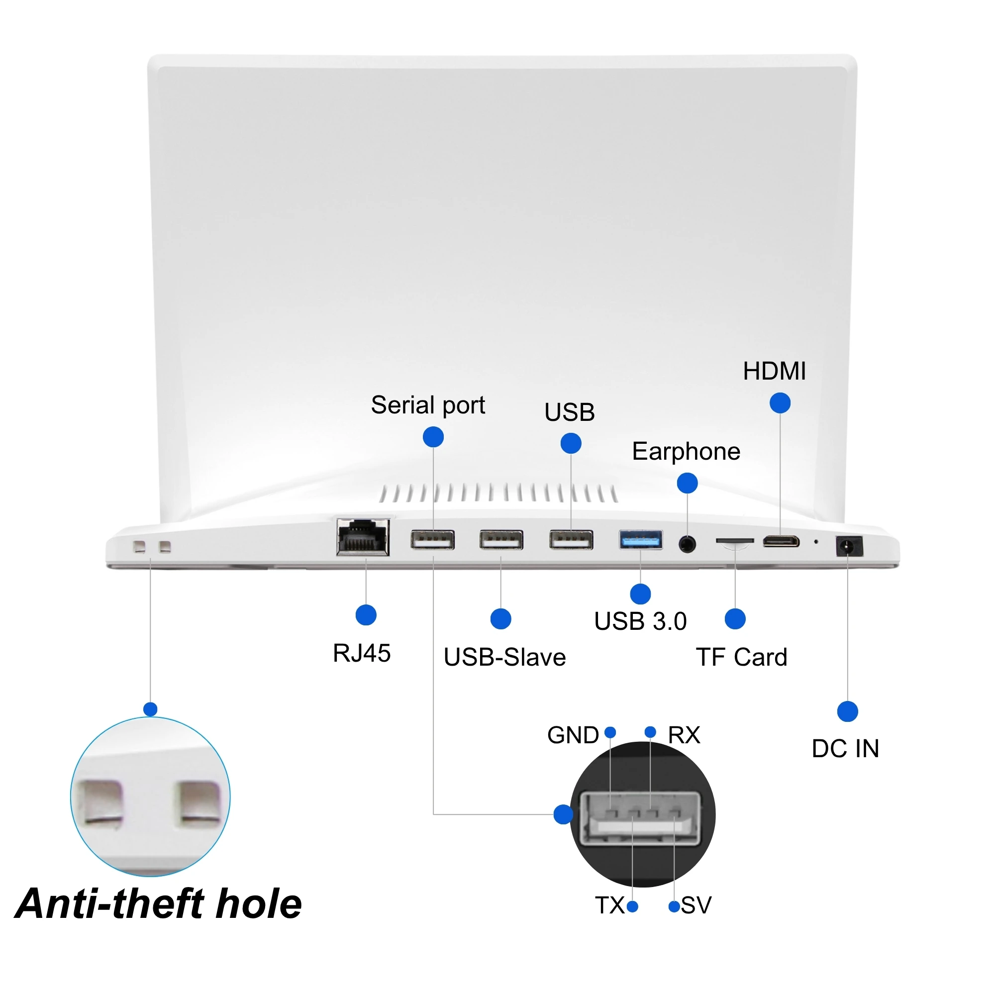 Android 11 Desktop L-Shaped Touch Screen Tablet POE NFC Option Business Restaurant Menu Order