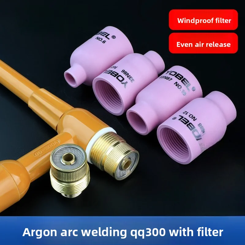 QQ300 TIG Welding Torch Nozzle With Filter Screen Mesh Connector Diffuser For Argon Arc Welding Machine Replacement Accessories