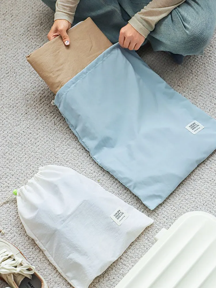 

Вместительная дорожная сумка для одежды, портативная, влагостойкая, органайзер для багажа, из нейлоновой ткани, однотонная