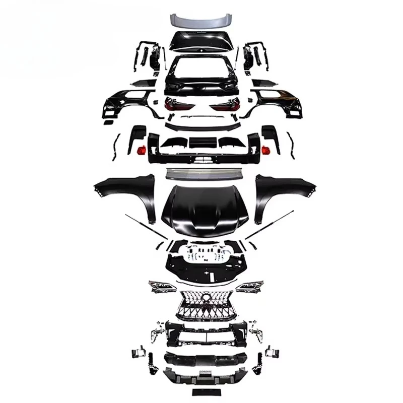 LX570 2008-2015 UPGRADE to 2021 BODY KIT for LEXU S HOOD HEAD LIGHTS LAMP BUMPER FENDER GRILLE EXHAUST LX 570 FACELIFT PARTS