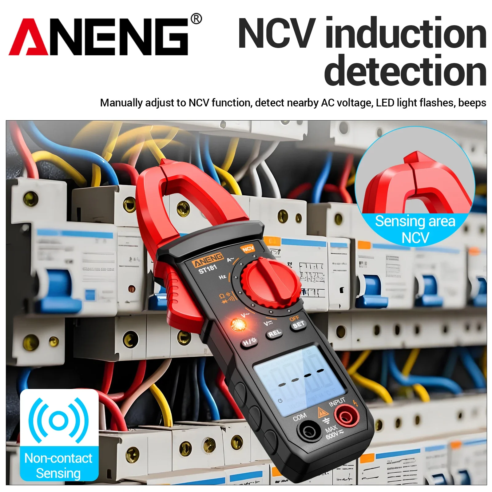 Clamp Meter Digital Multimeter NCV 4000 Counts Current Ammeter Voltmeter Tester ANENG ST181 Car Amp Hz Capacitance Ohm Test Tool