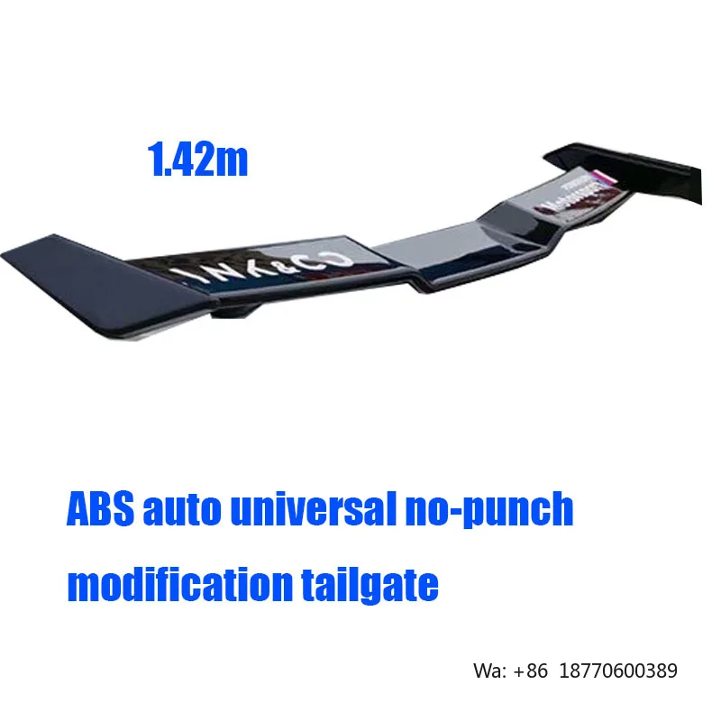 Brand New Universal No-Punch Car Conversion Tail Wing, Luxury Carbon Fiber Car Spoiler, Triplex Fixed GT Sports Car Rear Wing