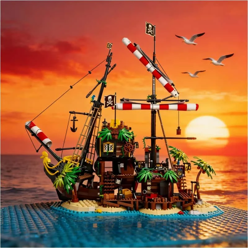 

2026 Новая горячая распродажа, совместимая с Barracuda Bay Pirates 2545, строительные блоки, кирпичи, детские подарки на день рождения, Рождество