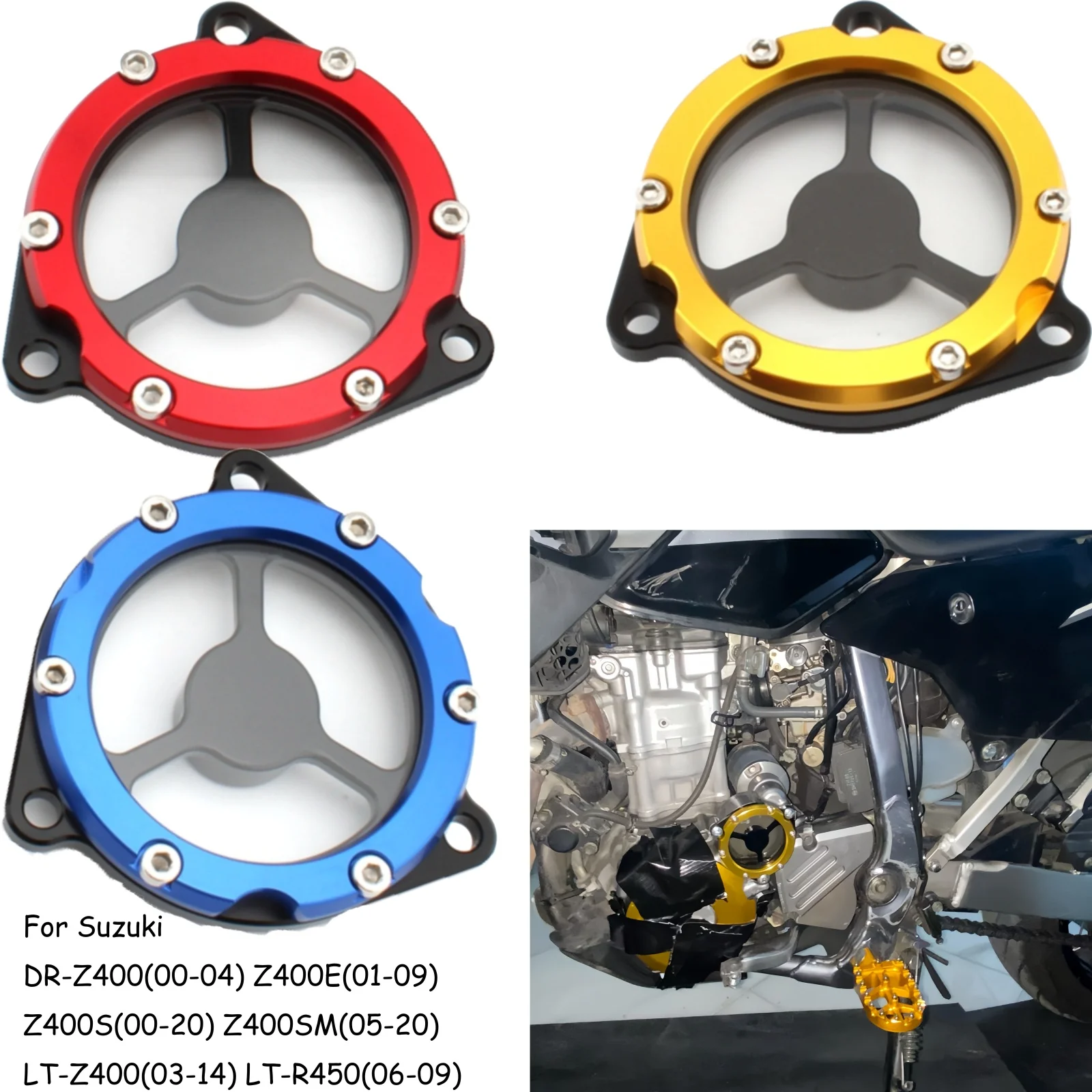 

Engine Gear Cover Crankcase Cap Motorcycle For Suzuki DR-Z400(00-04)/E(01-09)/S(00-20)/SM(05-20) LT-Z400(03-14) LT-R450(06-09)