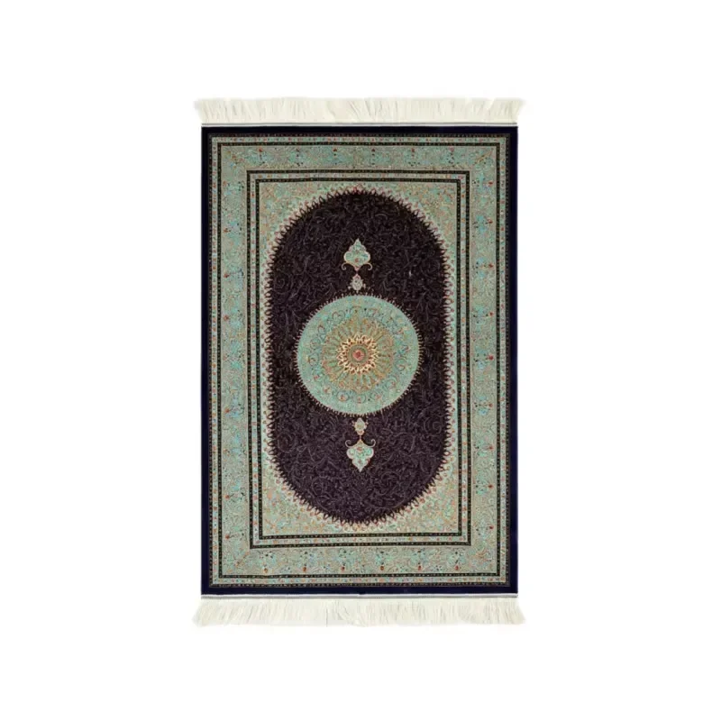Bulk order, Oriental turquoise large Muslim prayer carpet, modal woven Persian carpet, suitable for living room 100 * 150cm