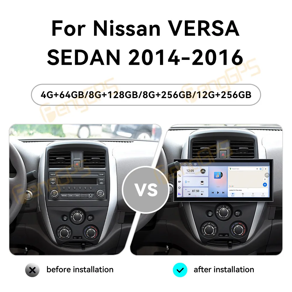 Car Accessories Radio For Nissan VERSA SEDAN 2014-2016 Android Auto GPS Navigation Multimedia Stereo Receiver Head Unit Offline