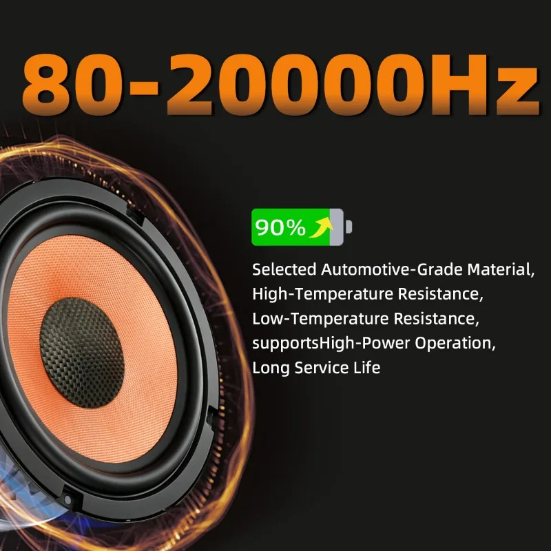 2pcs 6.5 Inch Car Subwoofer 1000W Car Stereo Modification Midrange Bass Speaker Carbon Fiber For Car Home Theater System Upgrade
