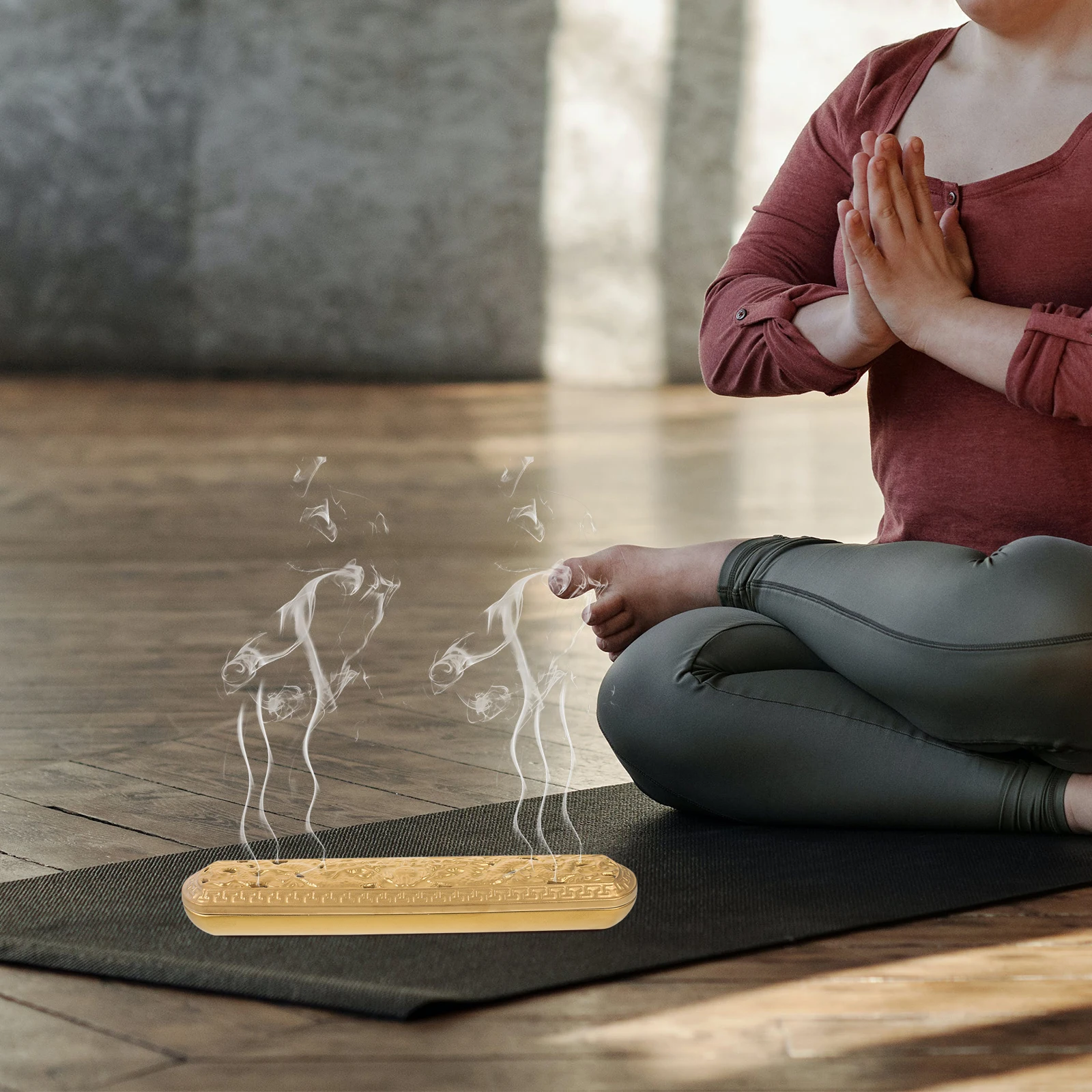 

1Pcs Ceramic Incense Burner Home Holder Desktop Decoration for Yoga Meditation Office Study Room Stress Relief