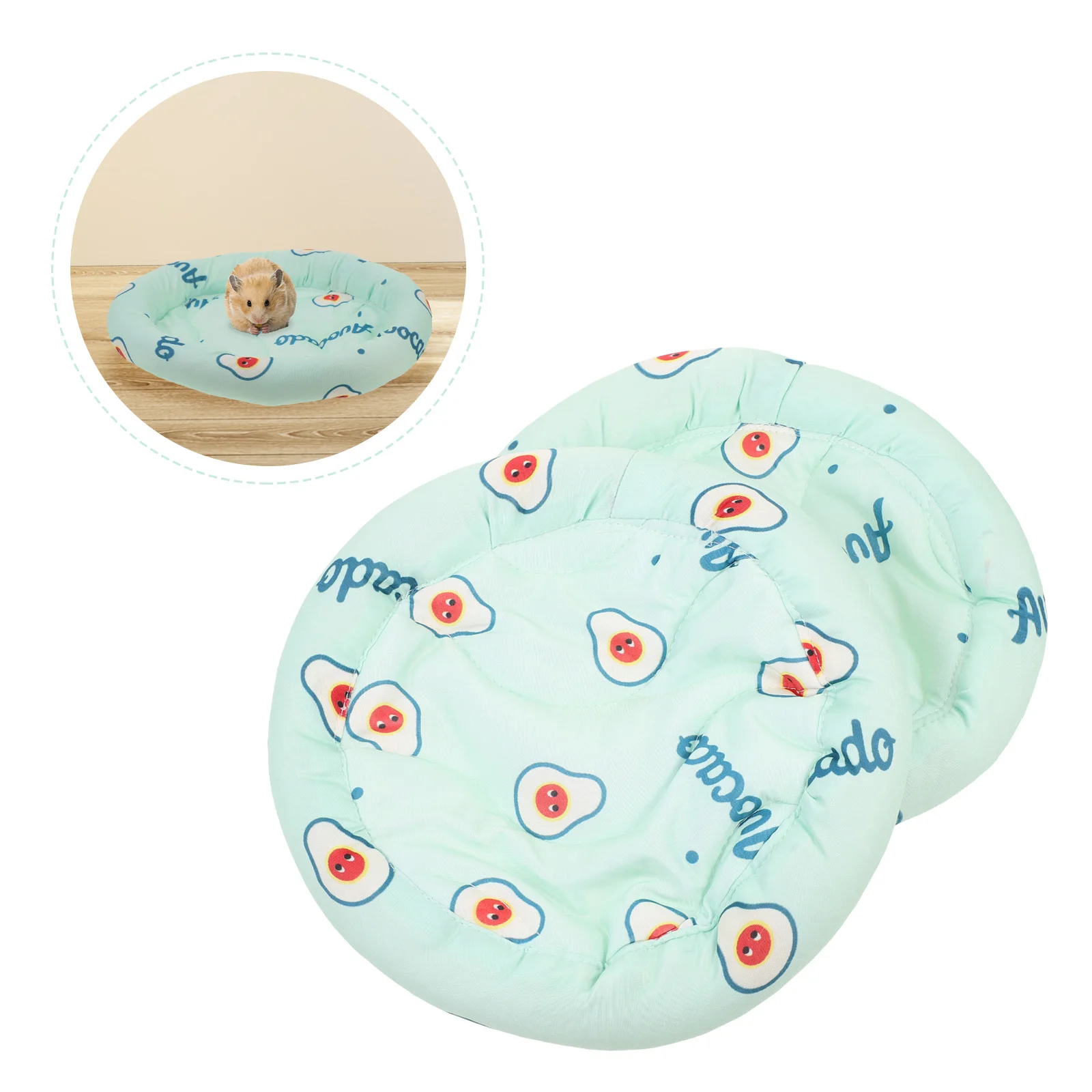 

2Pcs Ice Silk Pet Cooling Cushion Durable Non-Slip Small Animal Bed Summer Sleeping Mat Hamster Rabbit Guinea Pig