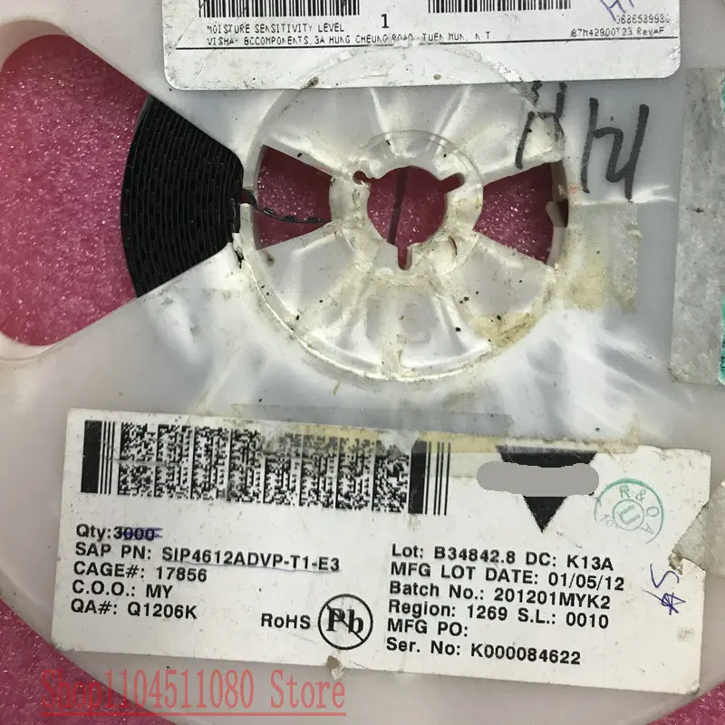 10 ชิ้น/SIP4612ADVP-T1-E3 SIP4612BDVP-T1-E3 ป้องกันแรงดันไฟฟ้าสูงโหลดด้านข้างใช้รูปแบบบรรจุภัณฑ์ SOT23-5