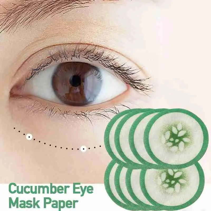 100pcs Cucumber Hydra-gel Eye Patches Eye Pads Strong Absorption Water A8n7