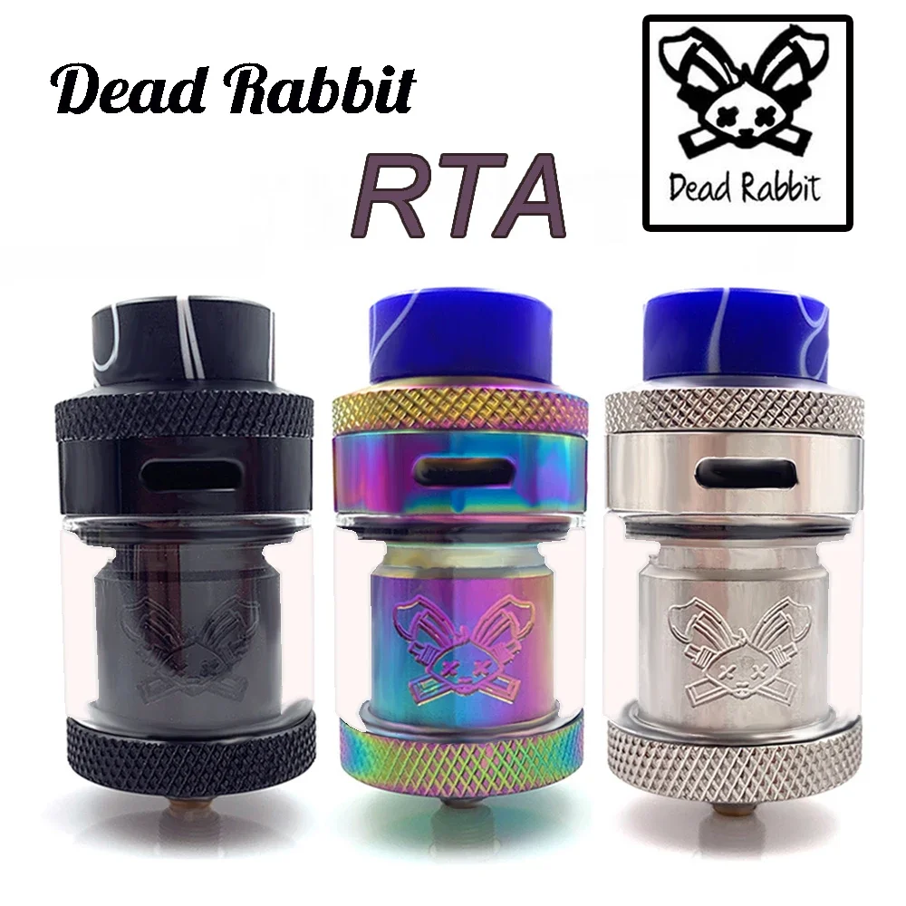 

Бак для электронной сигареты RunVape Dead Rabbit, 24 мм, 2 мл/4,5 мл, полимерные дрип-типы для боксмода Aegis Boost 510 Thread