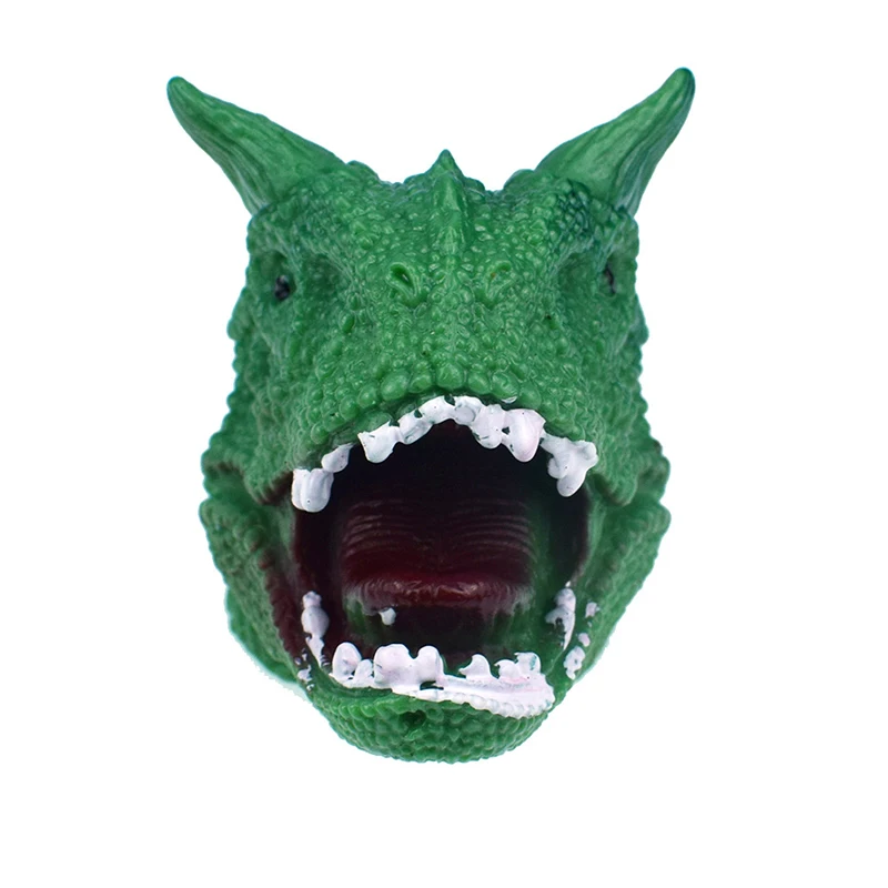 Kreative grüne Monster-Fingerpuppen, lustiges zweihörniges Dinosaurier-Modell, Fingerpuppe, Geschichtenerzählen, Spielzeug, Kinderspielzeug, Geburtstagsgeschenk