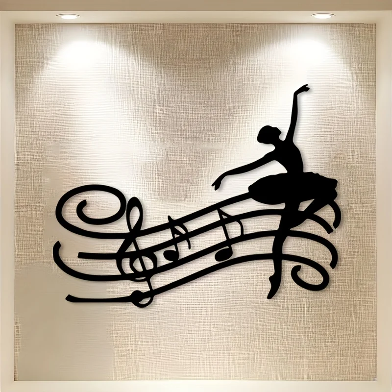 Brand Ballet Dancer Metal Wall Art Rustproof Iron Statue Mural Decor Dance Studio Bedroom Dancers