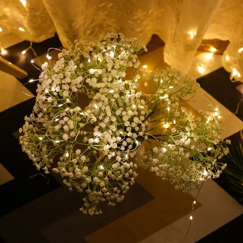 USB LED String Lights Copper Silver Wire Garland Light Waterproof LED Fairy Lights for Christmas Wedding Outdoor Decoration