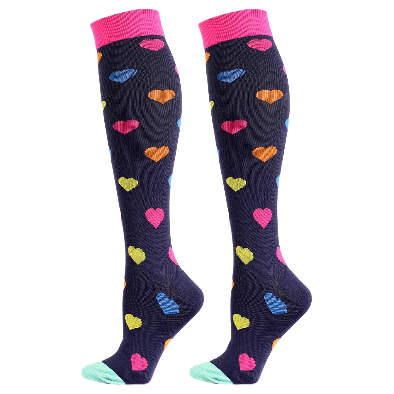 1/6Pairs  Compression Running Socks for Men Women Anti Fatigue Socks for Cycling Exercise