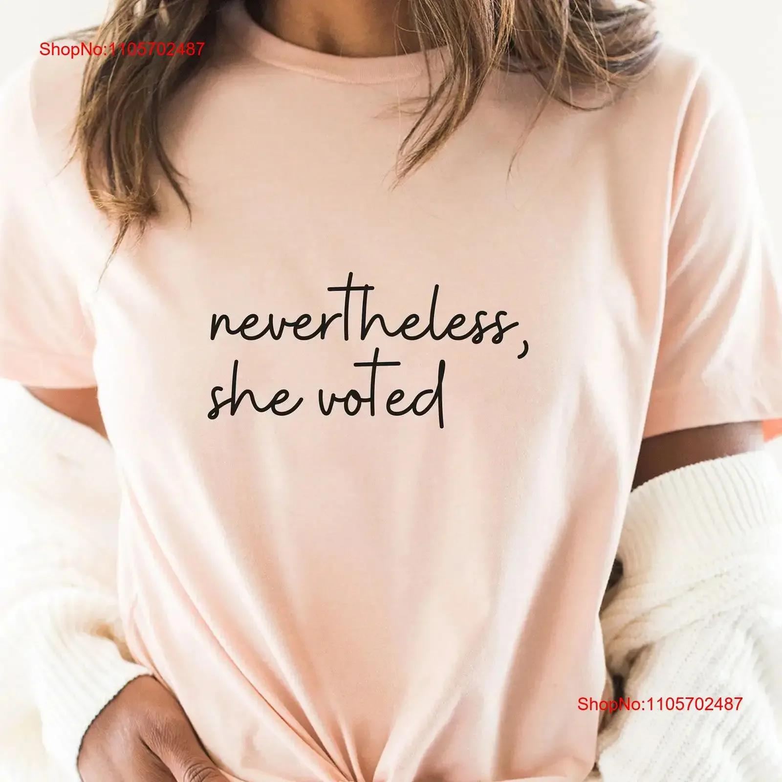 Feminist Vote T Shirt Nevertheless She Voted Election 2024 Political Women Rights vintage Washed graphic Soft Stretched Unisex