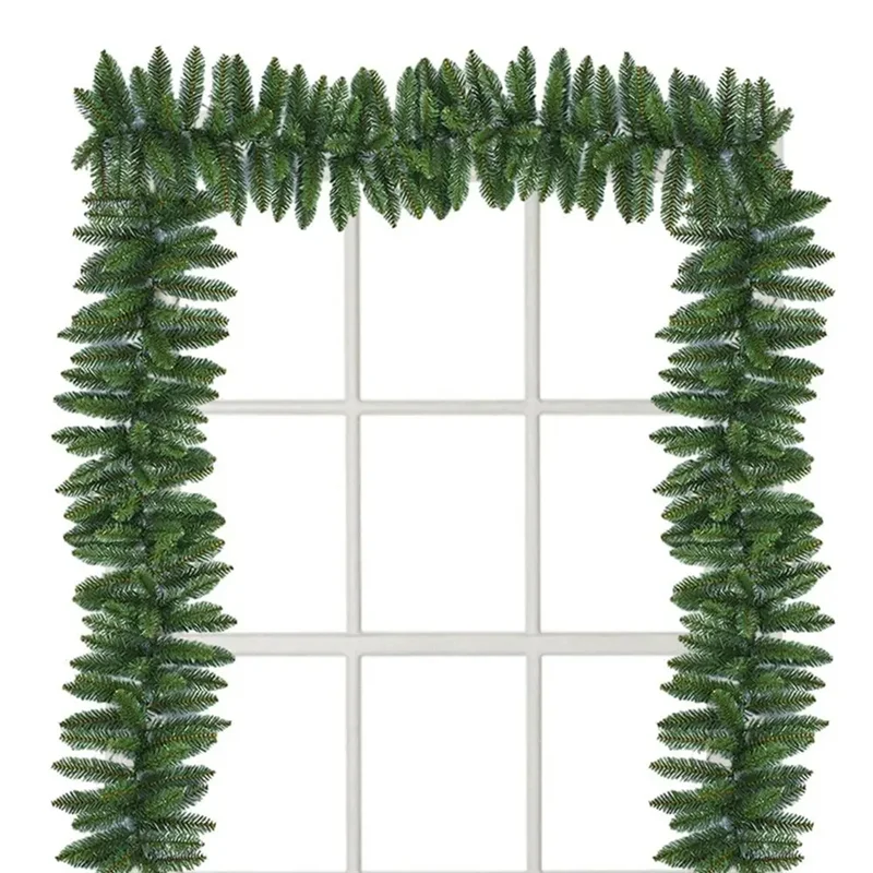 

AB09-9FT Christmas Garlands Artificials Greenery Garlands Suitable For Christmas Decorations Green Non-Lit Holiday Decor