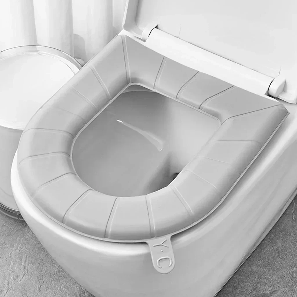 Soft EVA Waterpoof Toilet Seat Cover O-shape Toilet seat Bidet Cushion Bathroom Accessories Reusable Washable Closestool Mat Pad