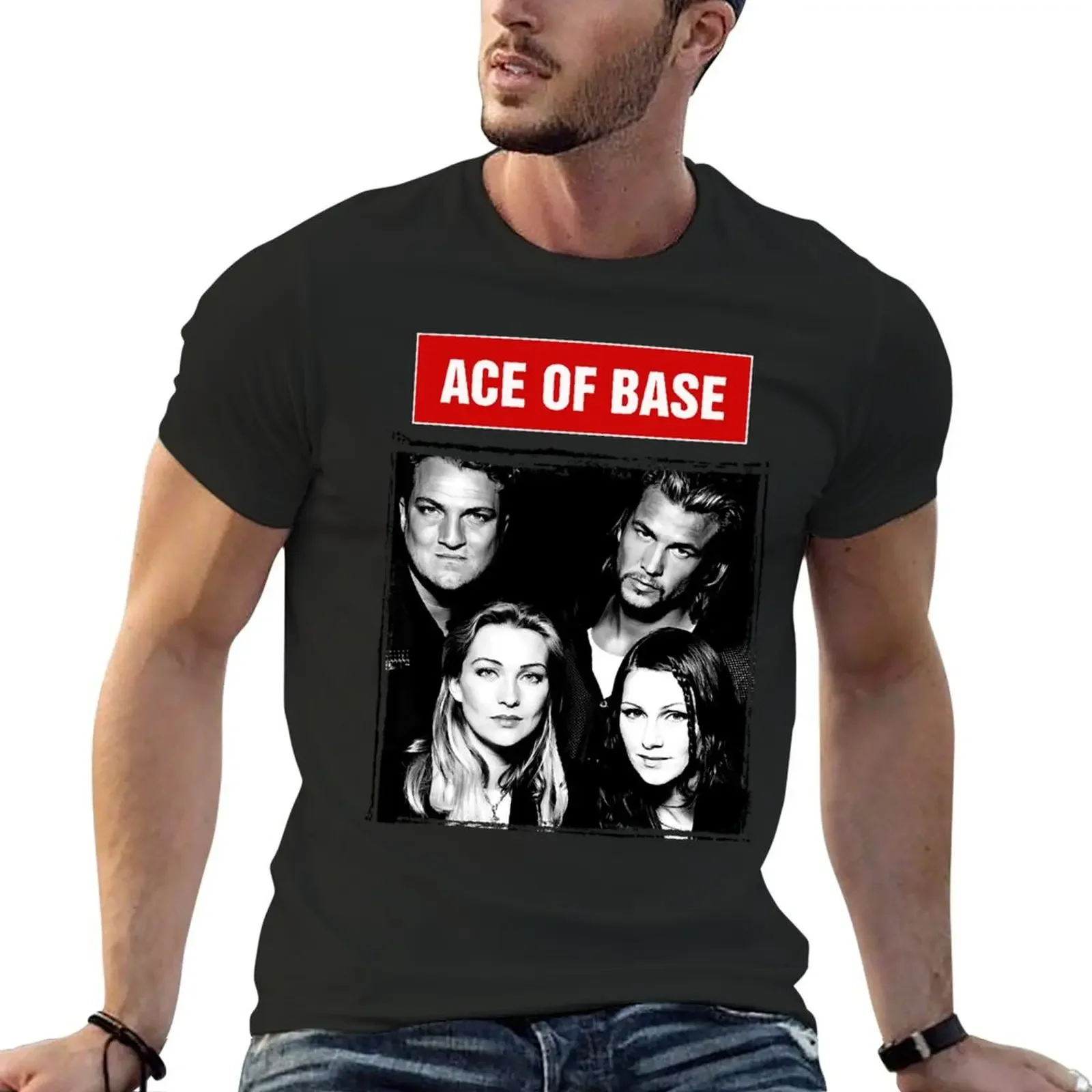 Ace of Base T-Shirt plus size tops plus size clothes graphics heavy weight t shirts for men