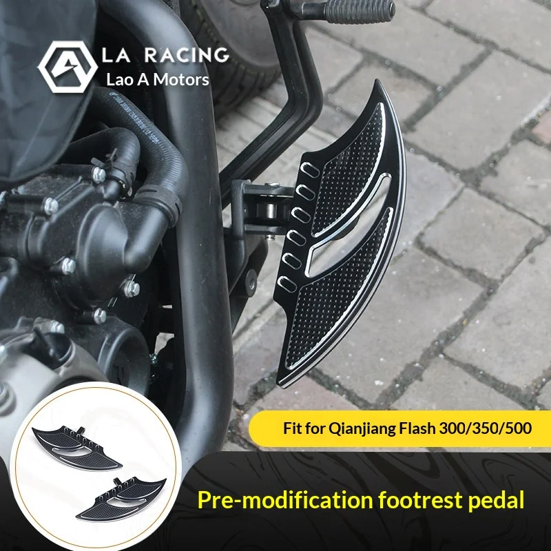 【Premium】For QJMOTOR QJ Flash 300/350/500 motorcycle modified front foot pedals with non-slip footrest