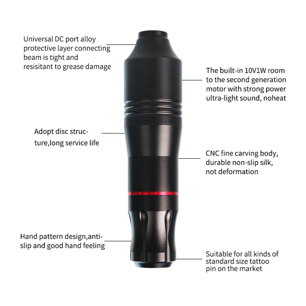 مجموعة أدوات الوشم الدوارة مع 10 قطع من إبر خرطوشة الوشم، أدوات مكياج دائمة، ملحقات وشم فنان الجسم #3