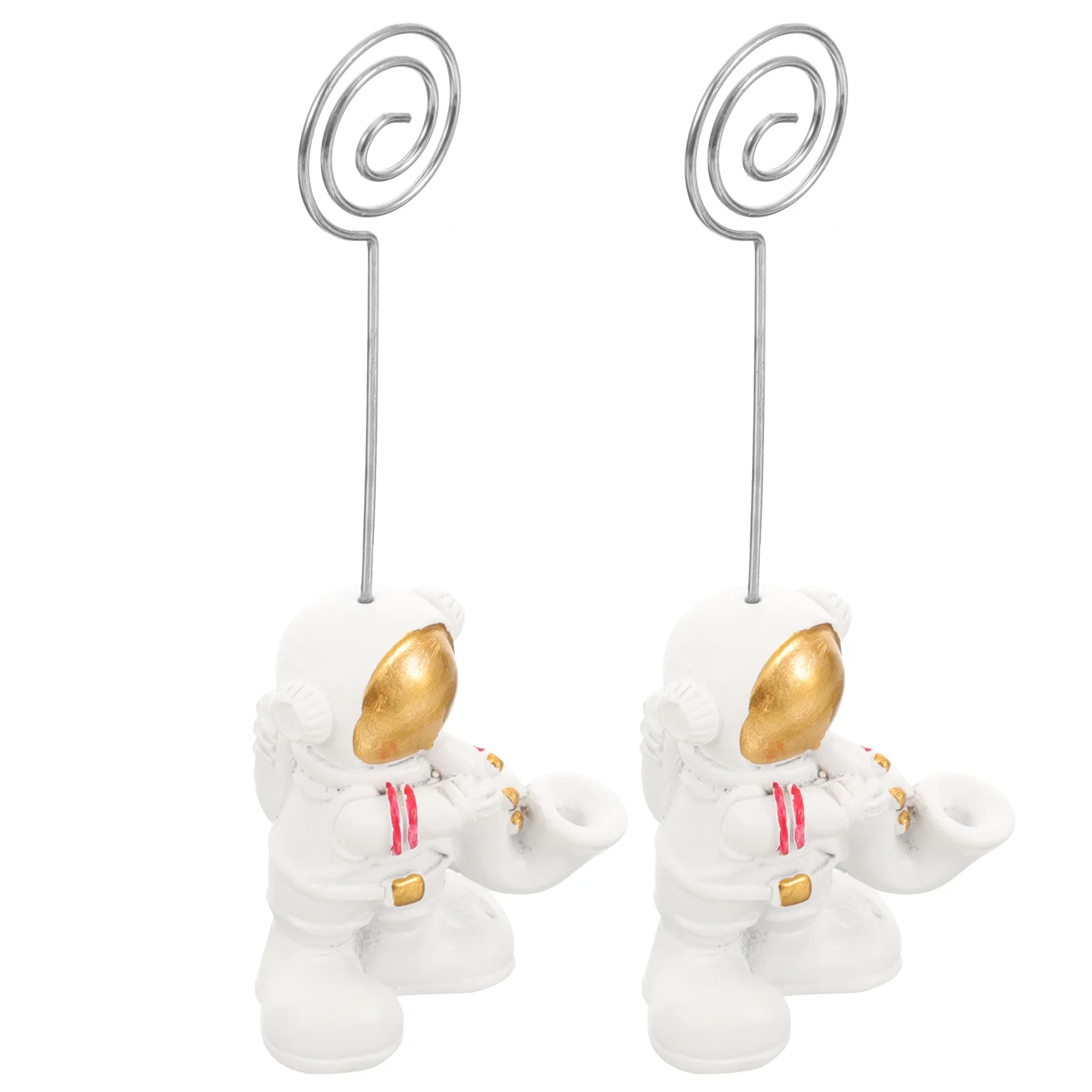 

2pcs Astronaut Photo Clip Vintage Memo Holder Table Number Clip Desktop Decor Party Accessories Picture Clamp Reusable Message