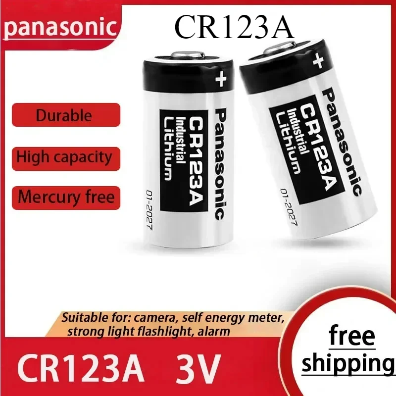 Original Panasonic CR123A Lithium 3V Arlo Camera Battery CR123A CR17345 DL123A EL123A 123A