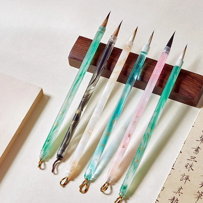 Skinny Gold Writing Special Brush for Beginners To Learn Chinese Painting Professional Practice Small Case Hook Brush