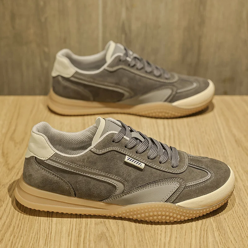 ArfaStep Summer Retro Men Black Casual Sneakers Patchwork Walking Shoes Round Toe Lace-Up Comfortable Flat Training Sports Shoes